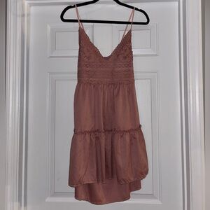 Dusty Pink Backless Sun Dress